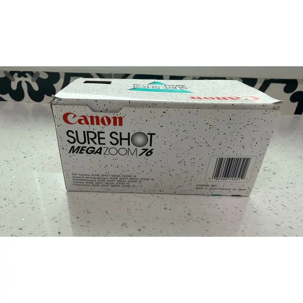 Vintage Canon Sure Shot Mega Zoom 76 35mm Film Camera NEW OLD STOCK with Manual